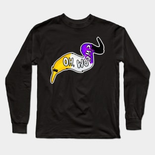 LGBTQ+ Non Binary Pride Worm on a String Long Sleeve T-Shirt